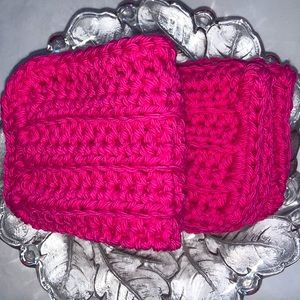Hand Crafted Crocheted Two Pink 100% Cotton All Purpose Dish or Wash Cloths
